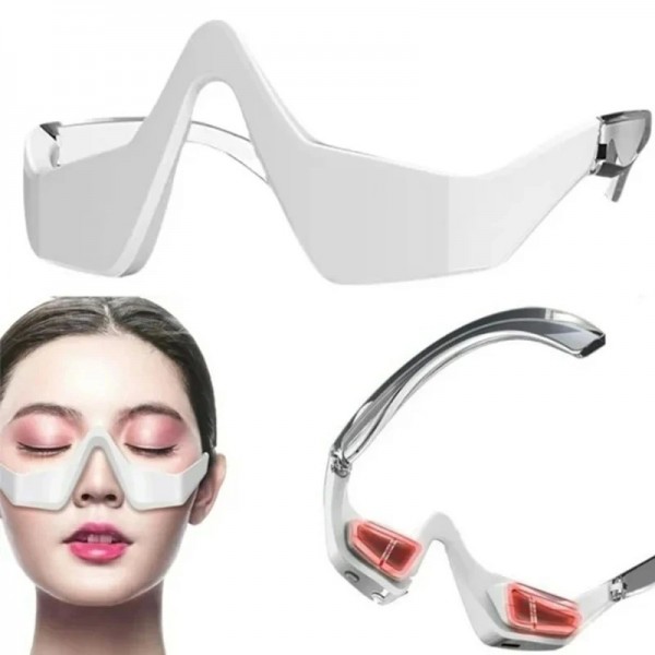 Lunette oculaire à impulsions à micro-courant 3D EMS, Thérapie chauffante à la lumière rouge soulage la fatigue, Détend les yeux