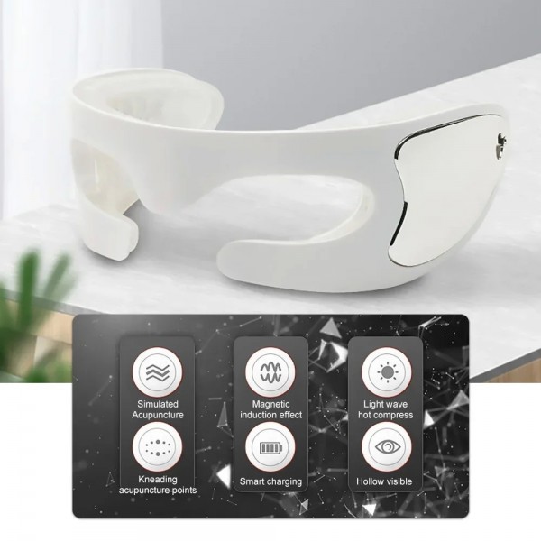 Lunette oculaire électrique à vibration, thérapie par la lumière LED, anti-âge soins des yeux et fatigue, relaxation|19,87 €|OKKO MODE