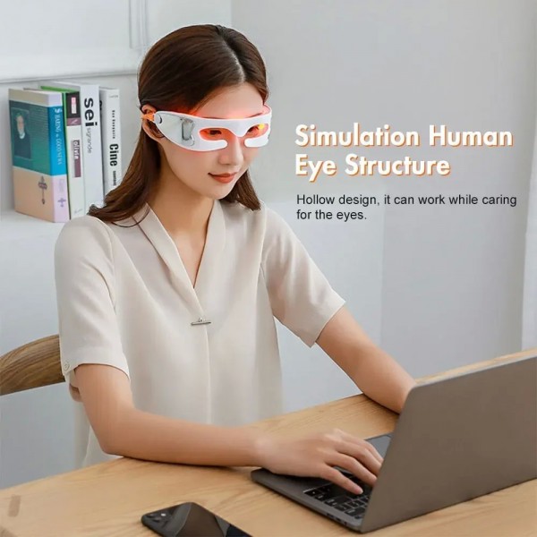 Lunette oculaire électrique à vibration, thérapie par la lumière LED, anti-âge soins des yeux et fatigue, relaxation|19,87 €|OKKO MODE