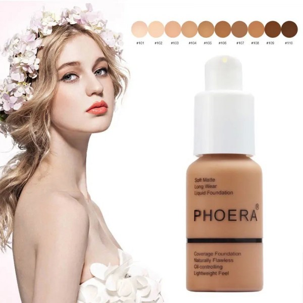 PHOERA – fond de teint doux et mat, crème de Base de maquillage, anti-graisse, blanchissante au toucher minéral, correcteur, off|5,39 €|OKKO MODE