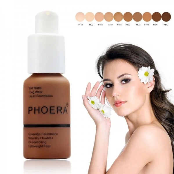 PHOERA – fond de teint doux et mat, crème de Base de maquillage, anti-graisse, blanchissante au toucher minéral, correcteur, off|5,39 €|OKKO MODE