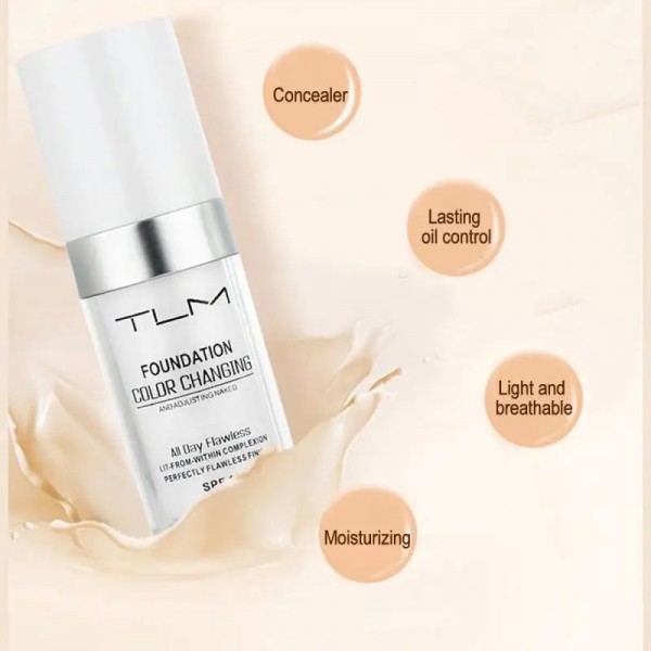 TLM – fond de teint magique à couleur changeante, Base de maquillage hydratant, doux, mat, longue durée|5,39 €|OKKO MODE