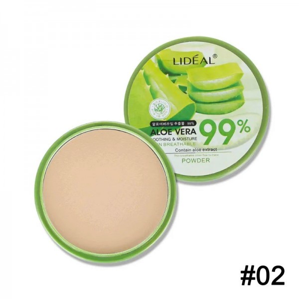 Poudre naturelle d'aloe Vera visage hydratant fond de teint lisse poudre pressée maquillage correcteur Pores couverture éclairci|1,79 €|OKKO MODE