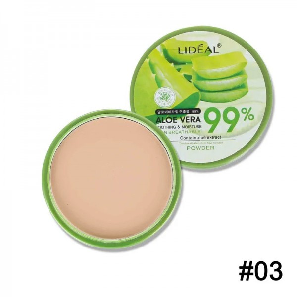 Poudre naturelle d'aloe Vera visage hydratant fond de teint lisse poudre pressée maquillage correcteur Pores couverture éclairci|1,79 €|OKKO MODE