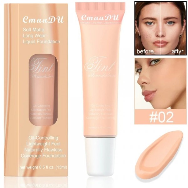 Fond de teint pour le visage avec contrôle du sébum, maquillage nude, liquide hydratant, couverture durable, cernes, 256 teinté,|1,79 €|OKKO MODE