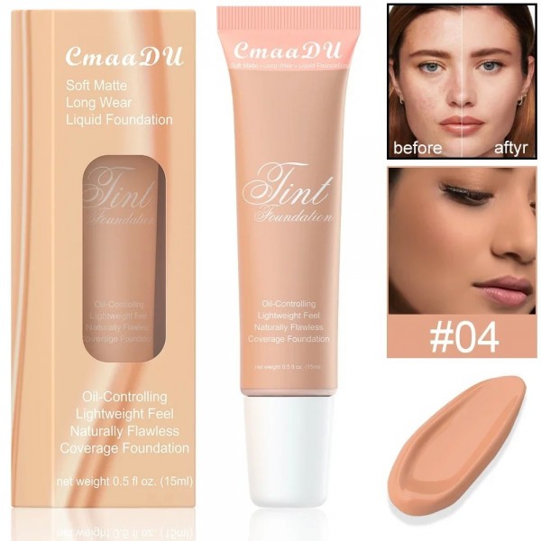 Fond de teint pour le visage avec contrôle du sébum, maquillage nude, liquide hydratant, couverture durable, cernes, 256 teinté,|1,79 €|OKKO MODE