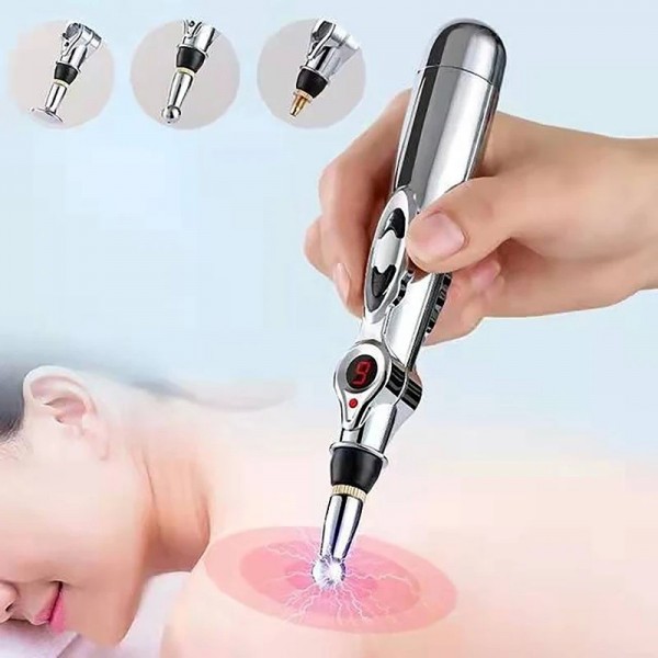 Stylo de massage électrique pour points d'acupuncture, thérapie au laser, stylo d'énergie méridien, corps, tête, dos, cou, jambe|4,49 €|OKKO MODE