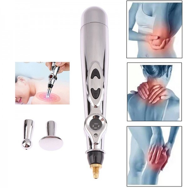 Stylo de massage électrique pour points d'acupuncture, thérapie au laser, stylo d'énergie méridien, corps, tête, dos, cou, jambe|4,49 €|OKKO MODE