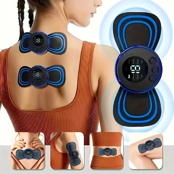 Mini masseur musculaire avec télécommande, plusieurs modes et 19 vitesses pour la relaxation du dos, des jambes et du corps|3,59 €|OKKO MODE