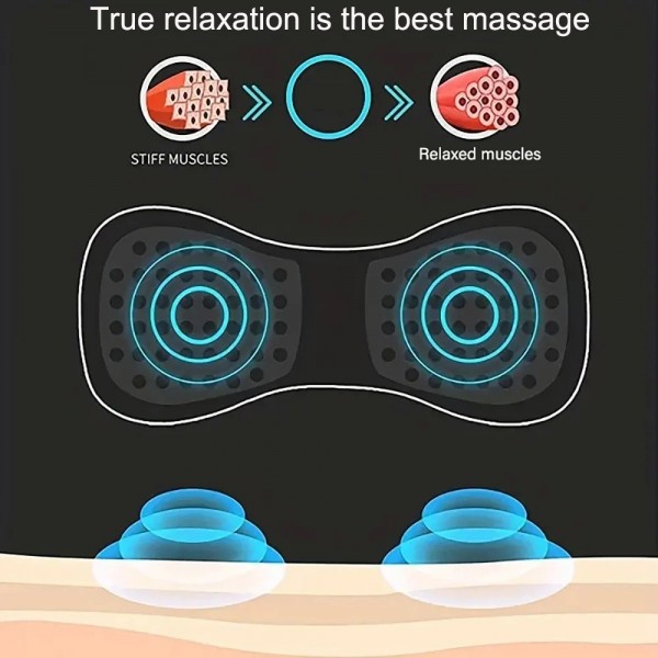 Mini masseur musculaire avec télécommande, plusieurs modes et 19 vitesses pour la relaxation du dos, des jambes et du corps|3,59 €|OKKO MODE