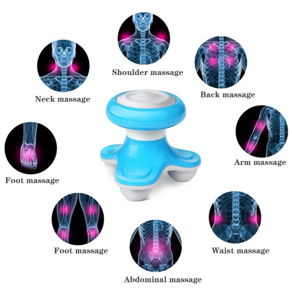 Mini masseur de cou électrique avec fonction de cou et de dos, masseur de beauté triangulaire en plastique, anti-cellulite, rela|4,49 €|OKKO MODE