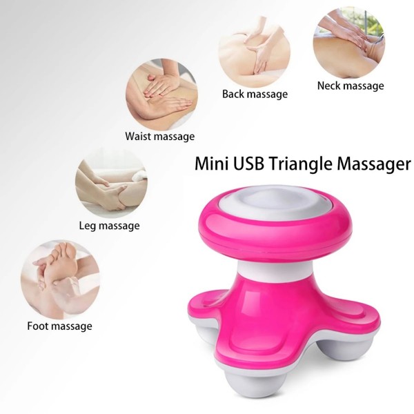 Mini masseur de cou électrique avec fonction de cou et de dos, masseur de beauté triangulaire en plastique, anti-cellulite, rela|4,49 €|OKKO MODE