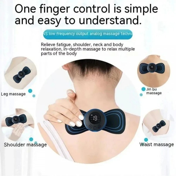 Patch de massage EMS portable à faible impulsion morte, ensemble de massage du cou, masseur de poche, relaxation musculaire du d|4,49 €|OKKO MODE