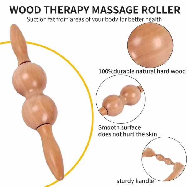 Outil de massage thérapeutique en bois pour le corps saillant, rouleau de massage en bois, anciers de massage en bois pour le dr|16,19 €|OKKO MODE