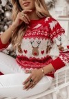 Pull thème Noël décontracté pour femme, pulls doux, manches longues, col rond, tricots en jacquard, haut côtelé chaud et épais|17,99 €|OKKO MODE