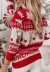 Casual Christmas Theme Women's Sweater, Soft Knit Jacquard Pullover | $21.66 | OKKO MODE