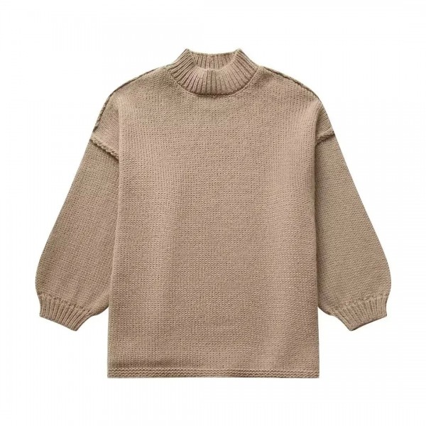 Pull Chic à Col Rond et Manches sulf Lanterne pour Femme, Chandail Chaud à la Mode, Collection Automne 2024|15,29 €|OKKO MODE