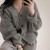 Cardigan niña cuello en V, gris manga larga, beige tricotado | 19,49 $ | OKKO MODE