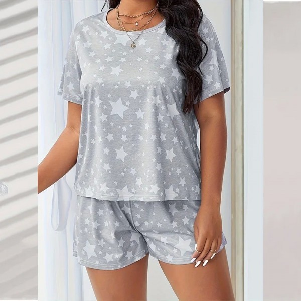 Ensemble pyjama femme t-shirt et short dessin animé doux|10,79 €|OKKO MODE