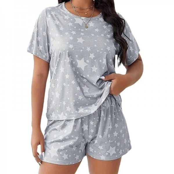 Ensemble pyjama femme t-shirt et short dessin animé doux|10,79 €|OKKO MODE