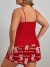Pyjama sexy imprimé lapin pour femme, ensemble bretelles objectif grand taille | 14,08 $ | OKKO MODE