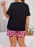 Conjunto pijama corto estampado para mujer, tallas grandes | 16,24 $ | OKKO MODE