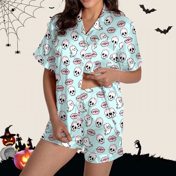 Ensemble de pyjama d'été Halloween pour femme, manches courtes|16,19 €|OKKO MODE