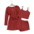 Ensemble de vêtements trois pièces pour femmes, haut à col en U, robe et pyjama | 20,58 $ | OKKO MODE