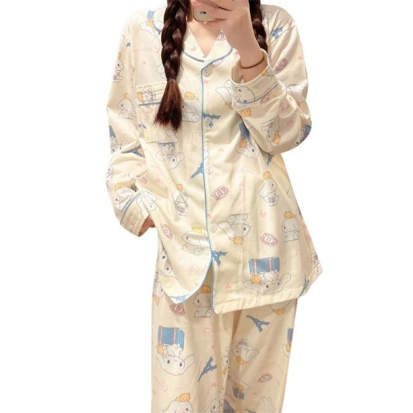 Pyjama en satin glacé Cinnamoroll Babycinnamoroll, Décontracté et Respirant|13,49 €|OKKO MODE