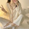 Ensemble de pyjama à manches longues pour femmes, bord côtelé simple|10,79 €|OKKO MODE