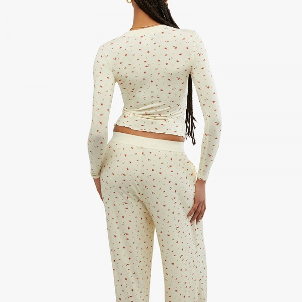 Ensemble de pyjama à manches longues pour femmes, pantalons larges et confortables|17,09 €|OKKO MODE