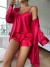 Ensemble pyjama satiné manches longues femme | 16,29 $ | OKKO MODE