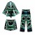 Conjunto Boho verde para mujer: camisa y pantalón a juego | 19,51 $ | OKKO MODE