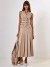 Pleated Long Skirt with Double Buttoning for Women - Glaze | $35.88 | OKKO MODE
