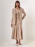 Pleated Long Skirt with Double Buttoning for Women - Glaze | $35.88 | OKKO MODE