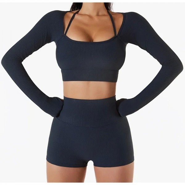 Ensemble de 2 pièces sans couture Haut court short taille haute|15,03 €|OKKO MODE