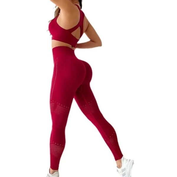 Soutien-gorge de sport froncé à la taille pour femme, ensemble vêtements fitness sexy|12,59 €|OKKO MODE