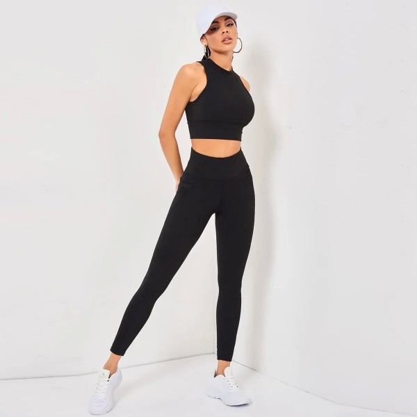 Combinaisons de yoga taille haute pour femmes, vêtements sport amincissants|7,19 €|OKKO MODE