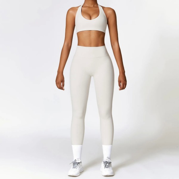 Leggings taille haute et haut de yoga pour femmes, ensemble sport 2 pièces|24,29 €|OKKO MODE