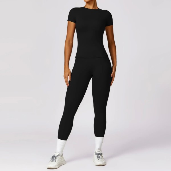 Ensemble de survêtement fitness femme - haut, t-shirt et leggings|23,91 €|OKKO MODE