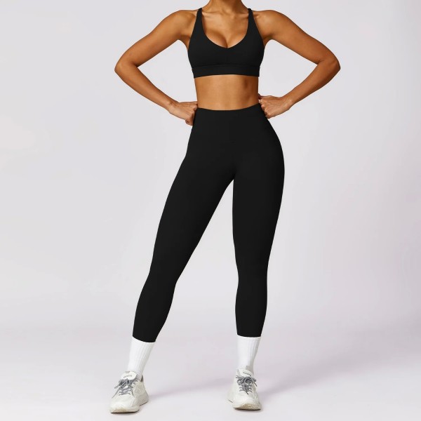 Ensemble de survêtement fitness femme - haut, t-shirt et leggings|23,91 €|OKKO MODE