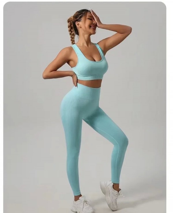 Ensemble de yoga seamless pour femme, soutien-gorge sport et leggings hanche elevée|12,59 €|OKKO MODE