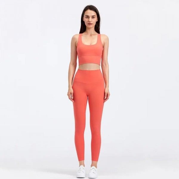 Ensemble 2 pièces Yoga femmes soutien-gorge bretelles Leggings taille haute Fitness|29,87 €|OKKO MODE