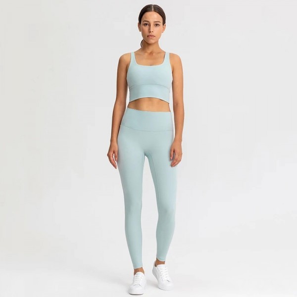 Ensemble 2 pièces Yoga femmes soutien-gorge bretelles Leggings taille haute Fitness|29,87 €|OKKO MODE