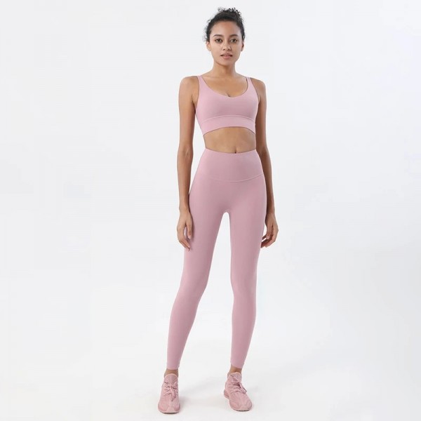 Survetements en nylon pour femmes, ensemble de yoga sportif avec soutien-gorge fitness leggings|20,92 €|OKKO MODE