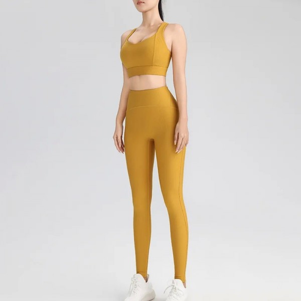 Combinaisons de yoga pour femmes, gilets à dos croisé et leggings taille haute|21,59 €|OKKO MODE