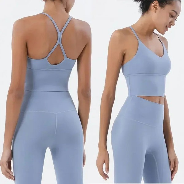 Ensemble de sport deux pièces pour femme, soutien-gorge et leggings sensation nue|22,07 €|OKKO MODE