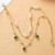 Pendentif émeraude plusieurs couches de perles de cristal pour femme | 3,24 $ | OKKO MODE