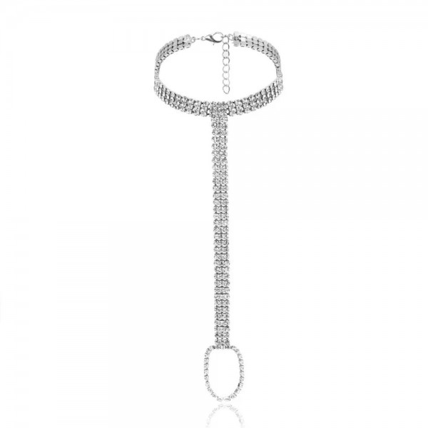 Bracelet de cheville en cristal femme, bracelet de cheville multicouche en diamants|2,00 €|OKKO MODE