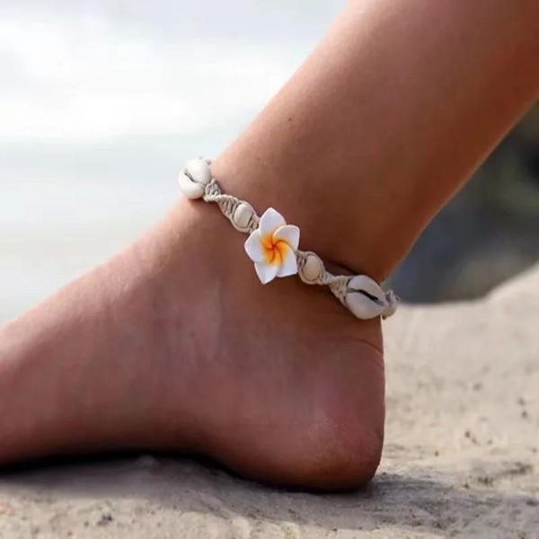 Bracelet de cheville Boohoo en perles de coquillage pour femme, bijoux de cheville, pieds nus, étoile de mer, conque, ananas|1,79 €|OKKO MODE